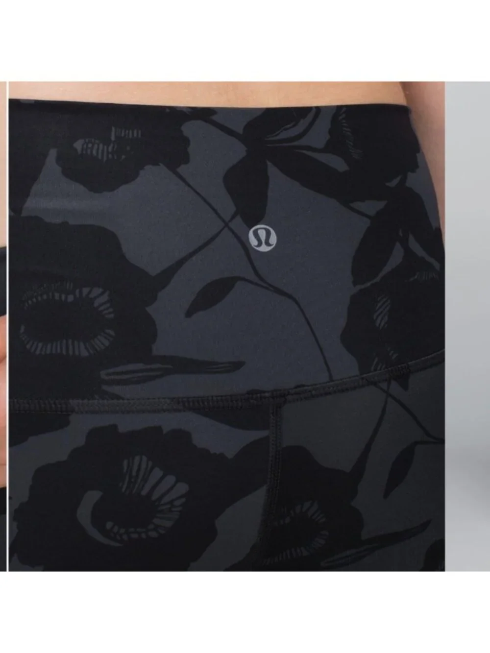 Lululemon Wunder Under Pant *Full-On Luon (Roll Down/Print)Flat Inky Flora